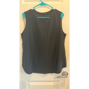 Black Eyelet Tank Top